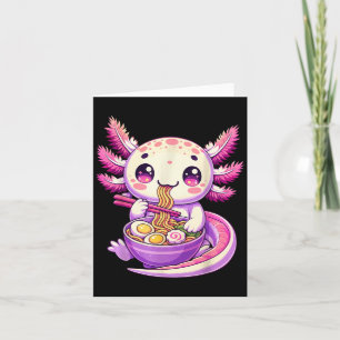 Funny Axolotl Noodle Anime Kawaii Axolotl Eating R Karte