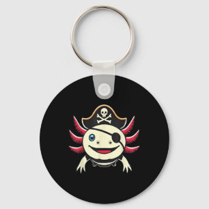 Funny Axolotl Pirate Niedlich Halloween Kostüm T-S Schlüsselanhänger