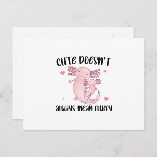 Funny Axolotl Redewendungen Postkarte (Vorne/Hinten)