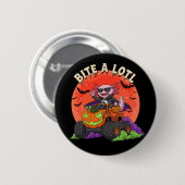 Funny Axolotl Vampire Halloween Monster Truck Button (Vorne & Hinten)