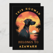 Funny Azawakh Dog Parent Personalisiert Ankündigung (Vorne/Hinten)