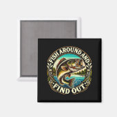 Funny B Fishing Men Dad Grandpa Fishing Lovers Ent Magnet (Vorderseite/Rückseite)
