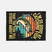 Funny B Fishing Quote Angler Snnerbait Lure Humor Fleecedecke (Vorderseite (Horizontal))