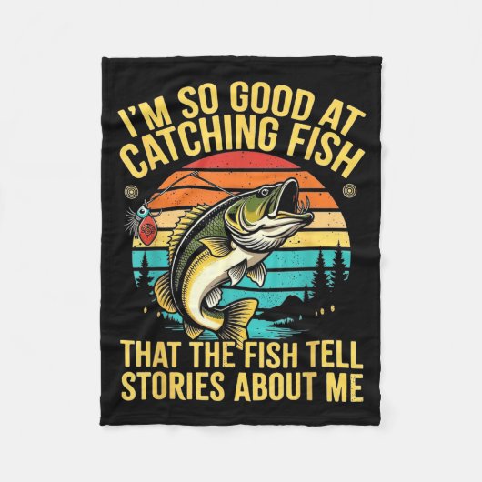 Funny B Fishing Quote Angler Snnerbait Lure Humor Fleecedecke (Vorderseite)