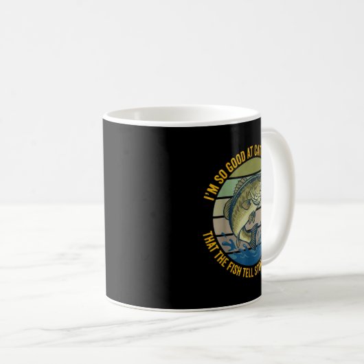 Funny B Fishing Quote Angler Snnerbait Lure Humor Kaffeetasse (VorderseiteRechts)