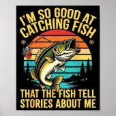 Funny B Fishing Quote Angler Snnerbait Lure Humor  Poster (Vorne)