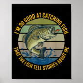 Funny B Fishing Quote Angler Snnerbait Lure Humor  Poster (Vorne)