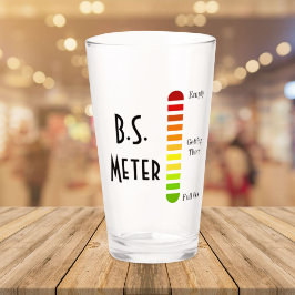 Funny B.S Meter Pint Glass - Gag Geschenk für ihn, Glas