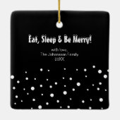 Funny B&W | Deutscher Schäferhund | ZollWeihnachts Keramikornament (Rückseite)