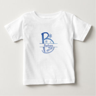 Funny B Weihnachten Alphabet anpassen Baby T-shirt