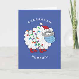 Funny BaahHumbug Sheep mit Gesichtsmaske und Leuch Karte