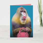 Funny Baboon alle geputzt oben - Unterkunft vor Or Karte (Vorderseite)