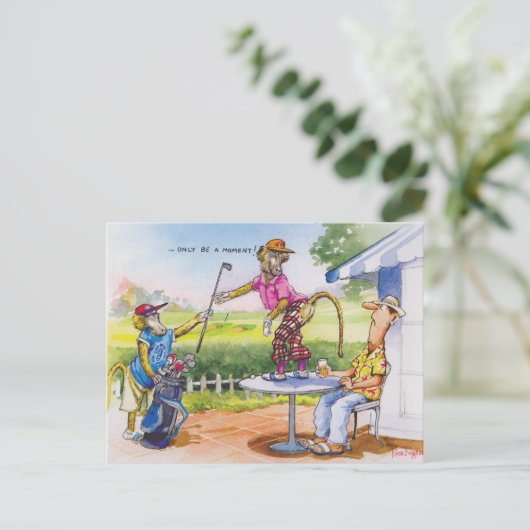 Funny Baboons Postkarte (Stehend Vorderseite)