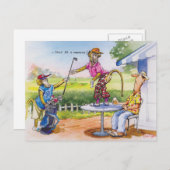 Funny Baboons Postkarte (Vorne/Hinten)