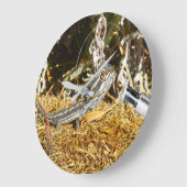 Funny Baby Bearded Dragon, Wall Clock Große Wanduhr (Winkel)