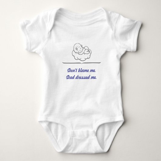 Funny Baby Bodysuit - Blue Print Daddy Edition Baby Strampler (Vorderseite)