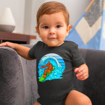 Funny Baby Boy Bigfoot Sasquatch Surfsport