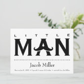 Funny Baby Boy Individuelle Name Geburtskarte Ankündigung (Stehend Vorderseite)