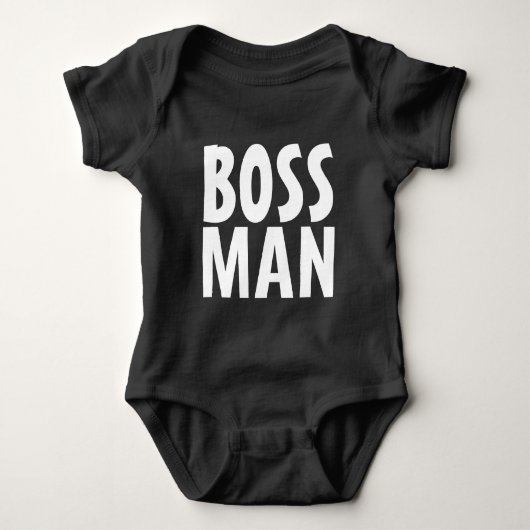 Funny BABY BOY T - Shirt BOSS MAN (Vorderseite)
