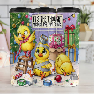 Funny Baby Chicks Duct Tape Geschenke Thermosbecher