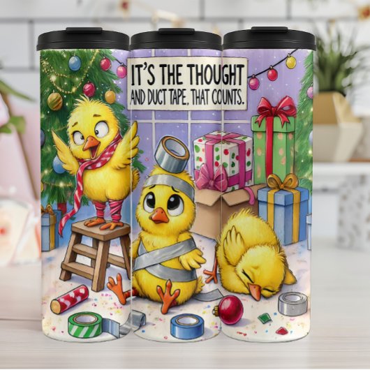 Funny Baby Chicks Duct Tape Geschenke Thermosbecher