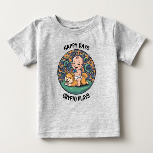 Funny Baby Crypto Baby T-shirt (Vorderseite)