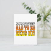 Funny Baby Duschen Weltbester Vater zu sein Einladungspostkarte (Stehend Vorderseite)