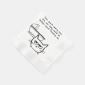 Funny Baby Duschnapkins - Die Katze ist nicht glüc Serviette (Ecke)