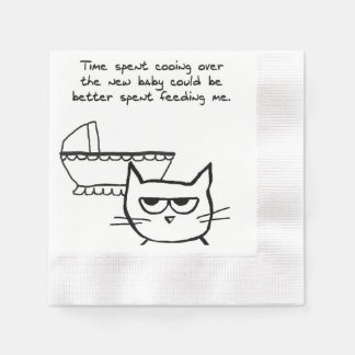 Funny Baby Duschnapkins - Die Katze ist nicht glüc Serviette