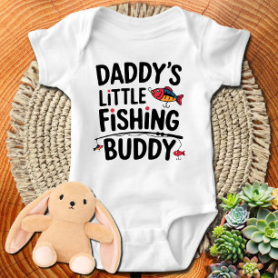 Funny Baby Fishing Daddy's Little Fishing Buddy Strampler