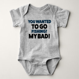 Funny Baby Fishing Jersey Bodysuit Shirt