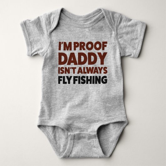 Funny Baby Fishing Jersey Bodysuit Shirt (Vorderseite)