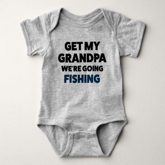 Funny Baby Fishing Jersey Bodysuit Shirt (Vorderseite)