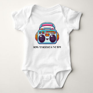 Funny Baby Geboren zu Boogie im Bodysuit der 90er Baby Strampler