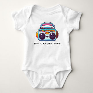 Funny Baby Geboren zu Boogie im Bodysuit der 90er Strampler