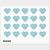 Funny Baby Gesicht blau Danke Sticker (Blatt)