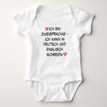 Funny Baby Gift, Zweisprachig Nachricht, kundenspe