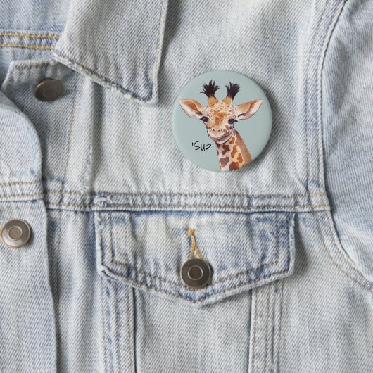 Funny Baby Giraffe Personalisiert Button (Beispiel)
