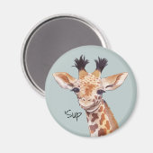 Funny Baby Giraffe Personalisiert Magnet (Vorderseite/Rückseite)