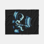 Funny Baby Guitar Player Rock Music Pregnancy Anno Fleecedecke (Vorderseite (Horizontal))