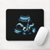 Funny Baby Guitar Player Rock Music Pregnancy Anno Mousepad (Mit Mouse)