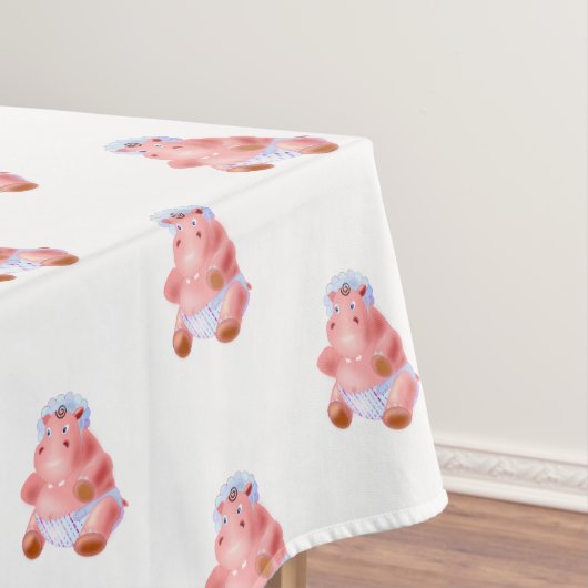 Funny Baby Hippo Tablecloth Tischdecke (Beispiel)