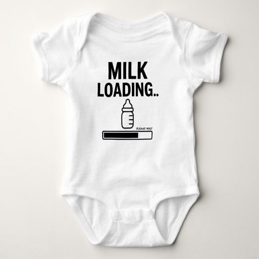Funny Baby insgesamt - "Milk Loading.. Bitte warte Baby Strampler (Vorderseite)