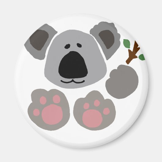 Funny Baby Koala Bear Art Magnet (Vorne)