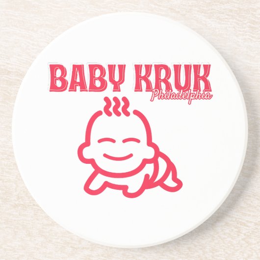 Funny Baby Kruk Philadelphia Premium Getränkeuntersetzer (Vorne)