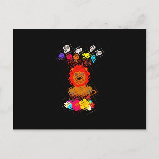 Funny Baby Lion King: Hakuna Matata Art Design Postkarte (Vorderseite)