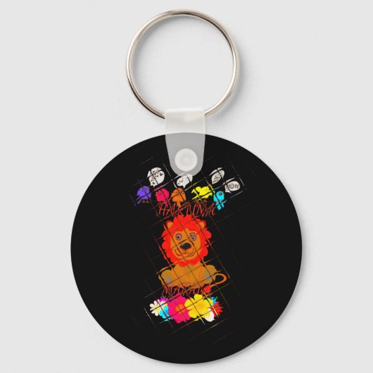 Funny Baby Lion King: Hakuna Matata Art Design Schlüsselanhänger (Vorderseite)