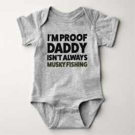 Funny Baby Musky Fischen Jersey Bodysuit Shirt