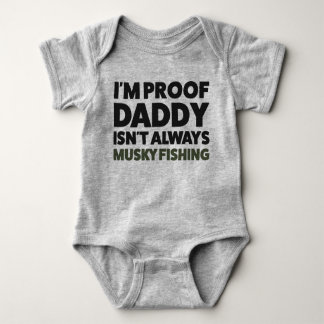 Funny Baby Musky Fischen Jersey Bodysuit Shirt