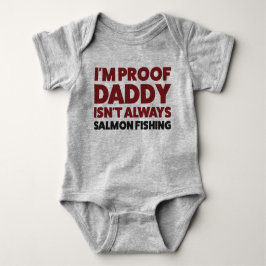 Funny Baby Salmon Fischen Jersey Bodysuit Shirt